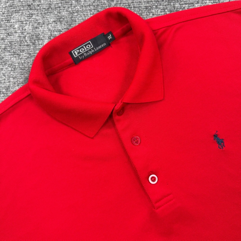 Polo Ralph Lauren‎ Men's Red Classic Fit Pony Logo Polo Shirt XL Black label